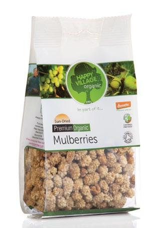 Village organic mulberries are grown, harvested and sun-dried in the mountains of Eastern