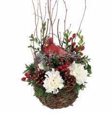 BF366-11KM Cardinal Bird's Nest BF367-11KM Snowman Holiday Surprise SUGGESTED RETAIL PRICE: $39.99 SUGGESTED RETAIL PRICE: $29.99 1 Napco 92850 - Bird's Nest Basket 1 Napco 45722 - Cardinal Pick 0.