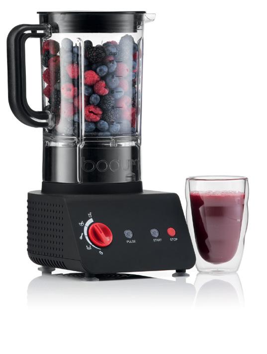 BISTRO Blender The Blender is a powerhouse tool that easily mixes, chops, grinds, crushes and liquefies everything from nutritious smoothies to satisfying soups.
