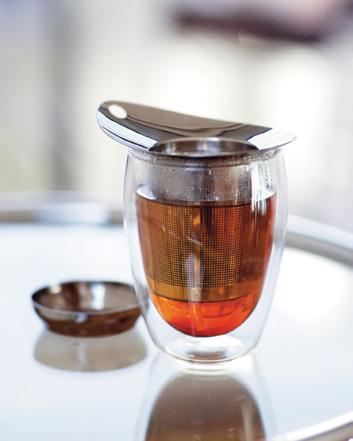 The Tea Infuser Tea leaves can be left to swirl freely in the infuser to