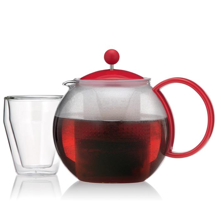 ASSAM Tea Presses 68 The ASSAM Tea Press is the icon among the wide variety of BODUM Tea Presses. Its classic round shape and borosilicate glass let all teas shine in their best light.
