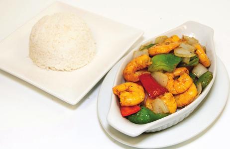 50 Tôm Xào Rau Cäi ThÆp CÄm 87. Stir Fried Satay or Curry Shrimp w/ Veg.