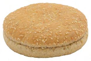 Rye hamburger bun with sesame seeds