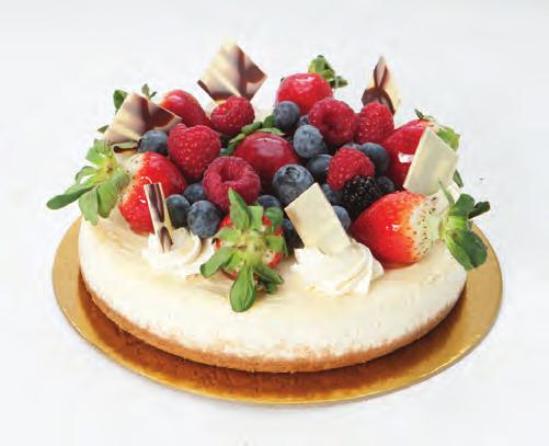 00 FRESH FRUIT CHEESECAKE Our New York Style Cheesecake is topped with fresh seasonal berries. It is simply decadent.