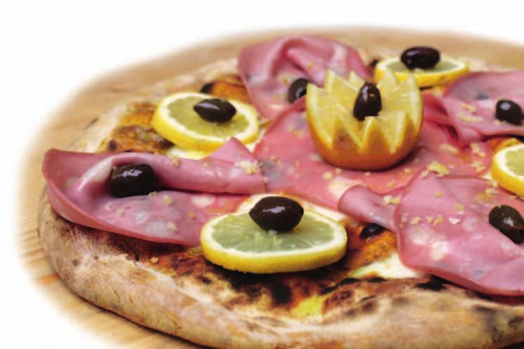 The recipe Pizza Mortazza Ingredients: Mortadella Olives Taggiasche Slices of