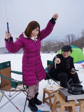 Speaking of winter fun, it is smelt fishing on Lake Abashiri.