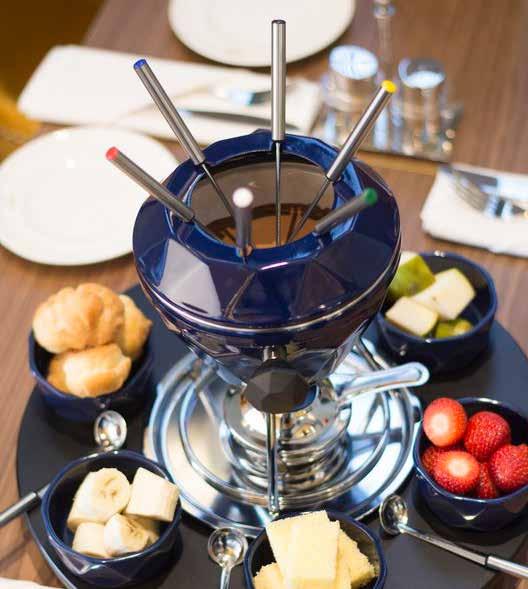 Chocolate fondue Option 1: serve 1 to 2 persons QAR 89 Option 2: serve 2 to 3 persons QAR
