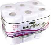 ) Double Roll Bath Tissue Ultra Soft or Soft Strong 1 ct. pkg.