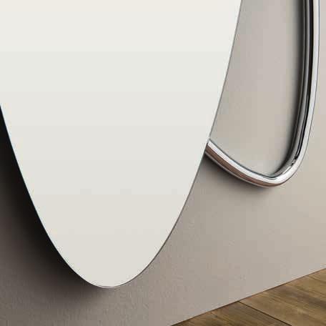 Wall-mirror with frame in chrome-plated metal. cod.
