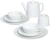 SETS MEISSEN COSMOPOLITAN WHITE STARTER SET 27-piece set: 2 tea cups, 2 coffee cups, 2 egg cups, 3 x 2