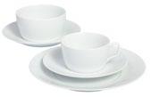 chopsticks 000001-C3705-1 DIP SET 5-piece set: 4 bowls and 1 platter (width 17 cm, 6 5/8 ) in white