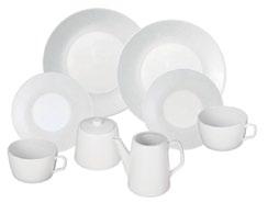Mesh white 79A365-C3712-1 CAPPUCCINO CUP SET 2-piece set: 1 cappuccino cup in white with 1 saucer in Mesh white 79A365-C3710-1 PLATE Ø 20 cm, 7 7/8