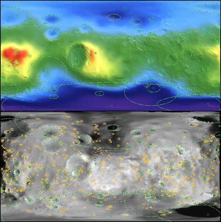Goran Salamunićcar: Detekcija kratera iz digitalnih topografskih slika 156 dodala 4 kratera koji imaju ime, pa stoga imaju dvostruku potvrñenost da su zaista krateri.