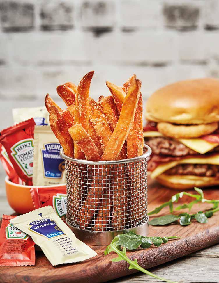 JUNE PROMOTIONS Sweet Potato Fries with a crispy seasoned coating. JUNE 2018 28/05/18 29/06/18 NEW SWEET POTATO FRIES 2.5kg CODE: 981242 23.96 5.