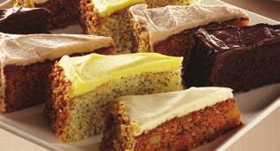 Includes moist Carrot Cake, rich Chocolate Cake, tasty Apple Spice Cake and refreshing Lemon Poppyseed Cake.