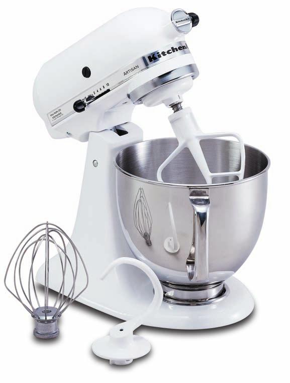 ENGLISH TILT-HEAD STAND MIXER FEATURES Speed Control Knob Motor Head Attachment Hub Attachment Knob Motor Head Locking Lever (not shown) Beater Shaft Flat Beater Beater Height Adjustment Screw Wire