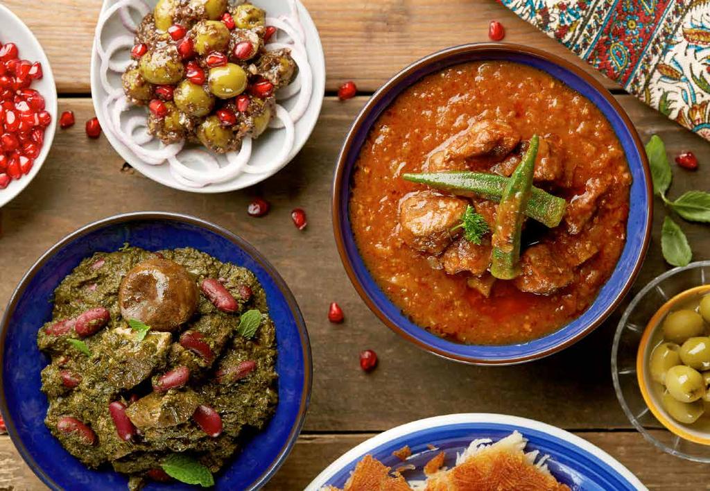 MAIN DISHES SPECIAL PERSIAN STEW HALAL All main dishes below will served together with Fluffy Basmati Rice flavoured with saffron. MOSAMA BADEMJAN 29 Braised chicken stew with tomato and eggplant.