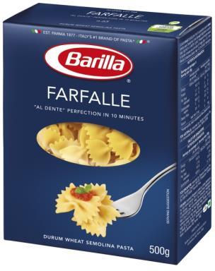 The Barilla version is ridged with an extra twist, giving it a more sophisticated shape that also helps to hold the sauce.