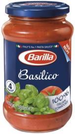 SAUCES Barilla s Basilico sauce blends fragrant fresh basil with 8-10 fresh Italian tomatoes in every jar.