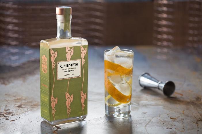 5cl) Fever-Tree tonic Garnish with spirals of orange and lemon peel Chimes English Extra Dry Vermouth can be found online at www.thesurreycopperdistillery.