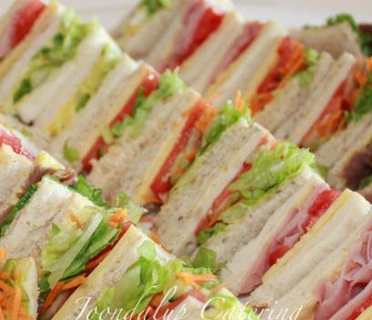 Fruit Working Lunch Assorted Sandwiches Seasonal Sliced Fruit Chilled Orange Juice Includes