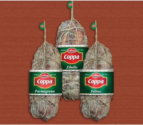 The Pancetta Arrotolata can be served on its owned presented in very thin slices or for sandwiches Available in a 4 kg cylindrical size Coppe A type of salami made of pork that is typically from