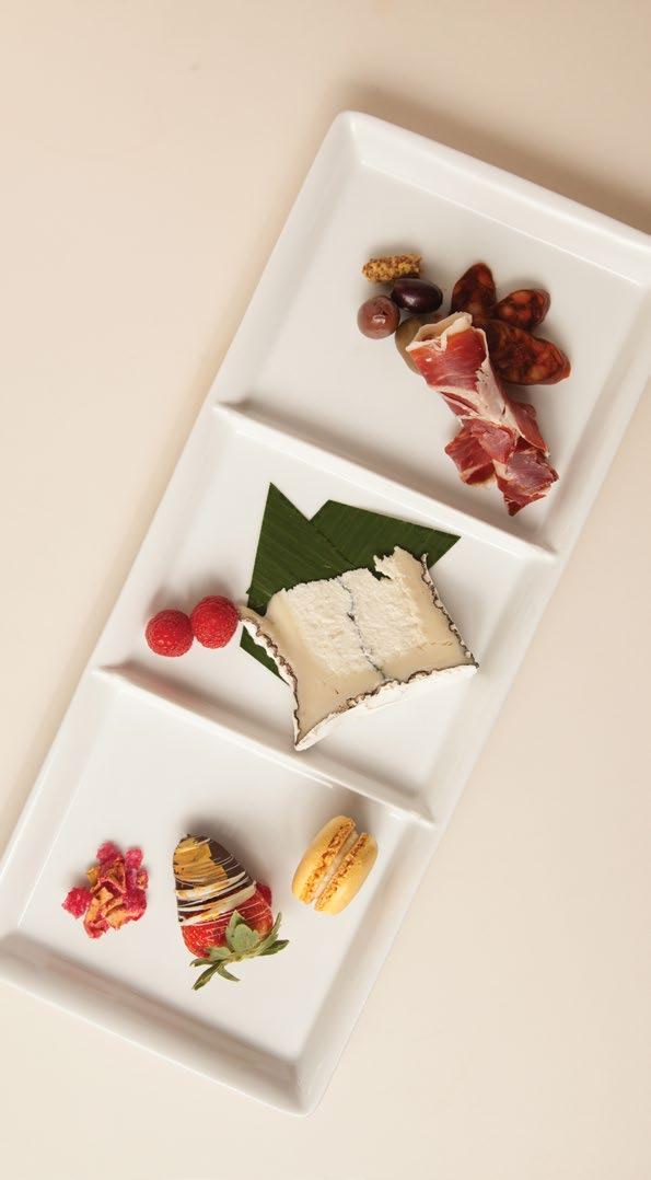 The multiple-well designs provide an ideal canvas for creative food presentation.