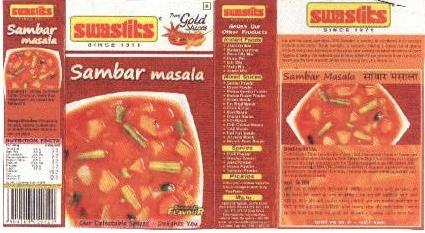 Trade Marks Journal No: 1440, 16/05/2010 Class 30 1761772 08/12/2008 M/S.SWASTIKS MASALAS, PICKLES AND FOOD PRODUCTS PRIVATE LIMITED, SWASTIKS HOUSE,# 12, JAIN TEMPLE STREET,V.V.PURAM, BANGALORE-560 004.