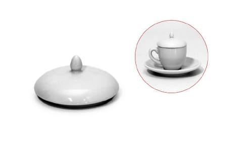 MODERN COFFEE CUP WITH SAUCER COPERCHIO PER