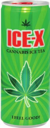 ICE-X Cannabis Ice Tea 250 ml can I feel good! This trendy refreshment without taurine, but 5 % of hemp, gets you in the mood.