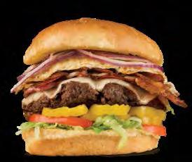 99 ½ pound smashed patty, lettuce, tomato, red onion, pickle, mayo and double cheese American, Swiss or Provolone BBQ BACON CHEDDAR BURGER* 9.