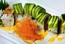 ..11 Hurricane-Spicy tuna, cucumber, and avocado topped with masago... 11 Spider-Soft shell crab, asparagus, avocado and masago.