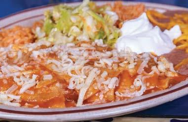 BURRITOS Covered with rachero sauce & baked cheese BEAN & CHEESE $7.95 CHILE VERDE $8.95 CHILE COLORADO $8.95 BEEF OR CHICKEN $8.95 CHORIZO $8.95 VEGETARIAN $8.