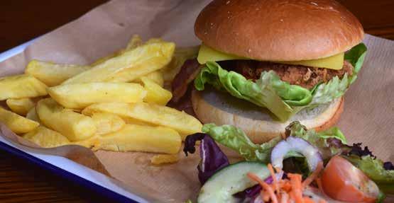 burgers Chicken Club Burger All of our 6oz Aberdeen Angus beef burgers are served in a brioche bun with sliced beef tomato, lettuce, chips and a side