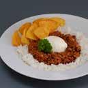 Day DKK 95,- Chilli non Carne Made from soya granules,