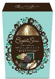 EZ 5412-250gr Dark chocolate mint crisp hollow egg with mint