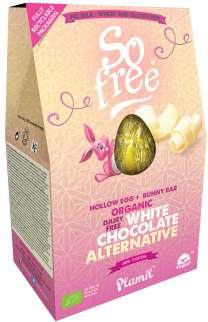 12 PLE 458-25gr - Organic Bunny Shaped Milk Chocolate Alternative Vegan, Dairy
