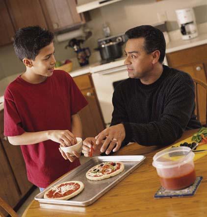 It is important to have them help with food preparation. Children are more willing to try new foods they help to prepare. Children feel good about doing something grown up.