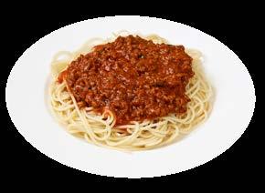 pizza Spaghetti + meat sauce