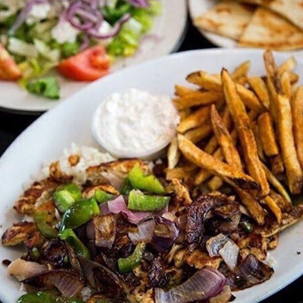 $13.95 CHARLOTTE S FAVORITE GYRO DINNER PAH-STI-TSH-YO, A GREEK LASAGNA BUT NOT AS SAUCY, SERVED WITH PITA BREAD AND SIDE GREEK SALAD MOUSSAKA DINNER $14.