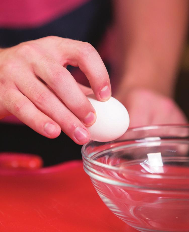 How to Crack Eggs While your child is still learning, he or she might let some of the shell into the egg whites and yolk. That s okay! Eggshells are easy to remove.