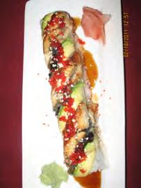 50) Fresh Japanese pickle carrot,takuw,avocado,cucumber,seaweed salad Spicy Shrimp Roll ($8.50) Shrimp tempura, snow crab, avocado, masago Ebi Ten Maki ($8.