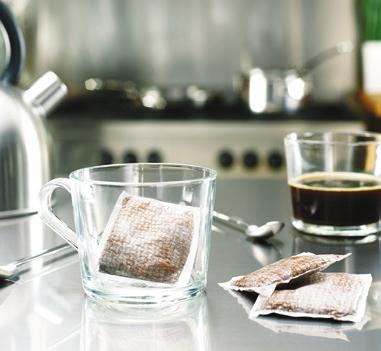 COFFEE POUCHES FFAhlstrom-Munksjö s innovative filters, entirely made from compostable fibers, offer a great coffee experience no matter the beverage length.