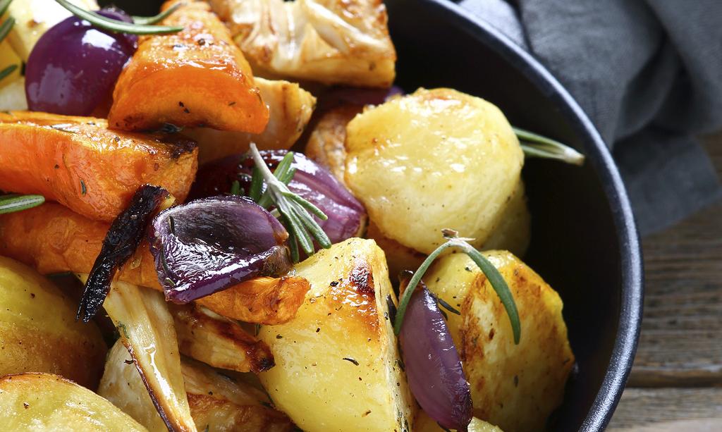 Roasted Carrots, Potatoes and Shallots Serves 6. Prep time: 10 minutes active; 55 minutes total.