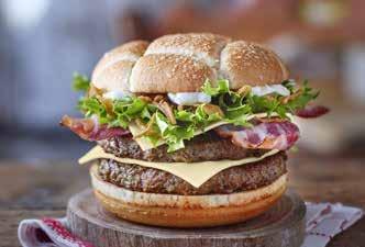 Promotional The French Stack Beef Patty: 100% Pure Beef. A little salt and pepper is added to season after cooking.