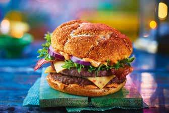 Promotional The Jamaican Chicken The Brazilian Stack Beef Patty: 100% Pure Beef. A little salt and pepper is added to season after cooking.