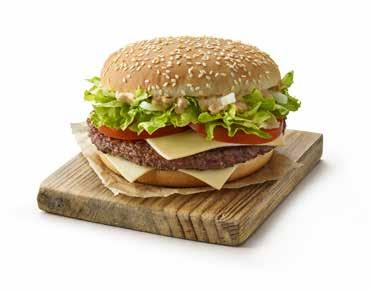 Promotional Big Tasty with Bacon Beef Patty: 100% Pure Beef. A little salt and pepper is added to season after cooking.