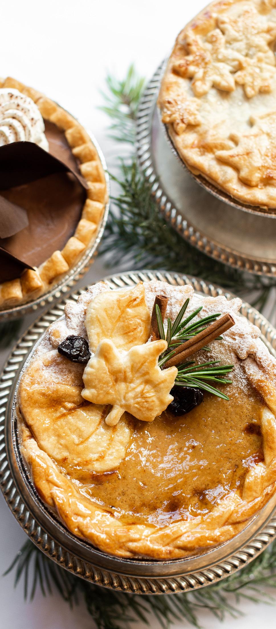 Thanksgiving November 16-22 Pie Flights To Go Make a lasting impression at your holiday gathering this season with decadent pie flights to go from our esteemed pastry team.