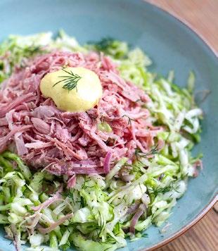 Shredded Pork & German Cabbage Slaw > > Shredded pork: For a quick, no cooking required meal, you have a few options for the protein part.