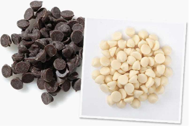 Flavor/Variety 750739 Ghirardelli 6/10 OZ Bags White Chocolate 750740 Ghirardelli 6/10 OZ Bags Dark Chocolate Chocolate Chips Ghirardelli chocolate chips are made up of the highest-quality